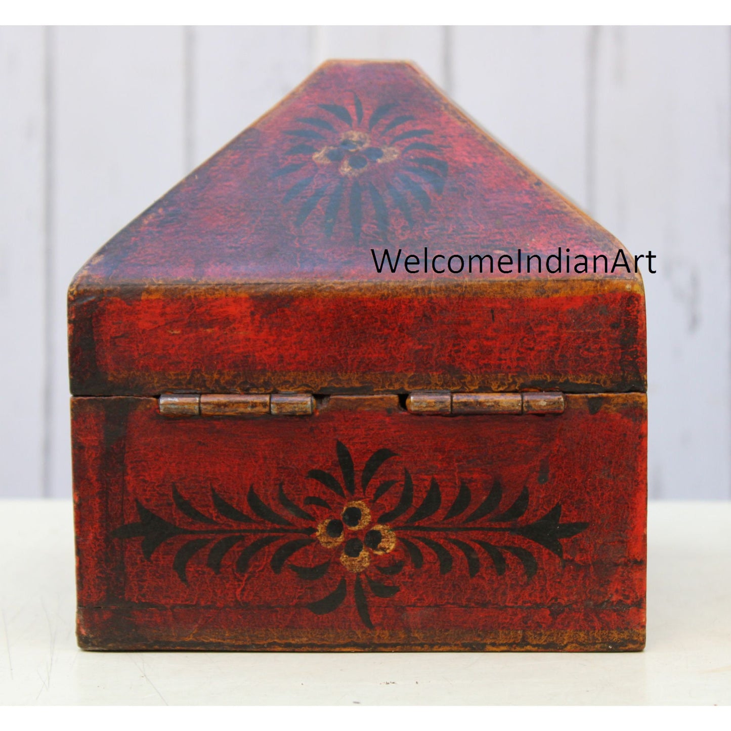 Wooden Hand Painted Box, Decorative Model 1