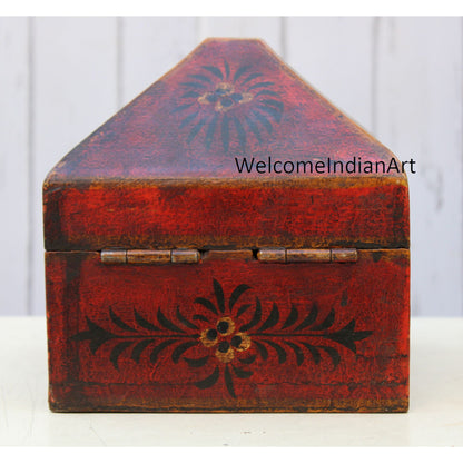 Wooden Hand Painted Box, Decorative Model 1