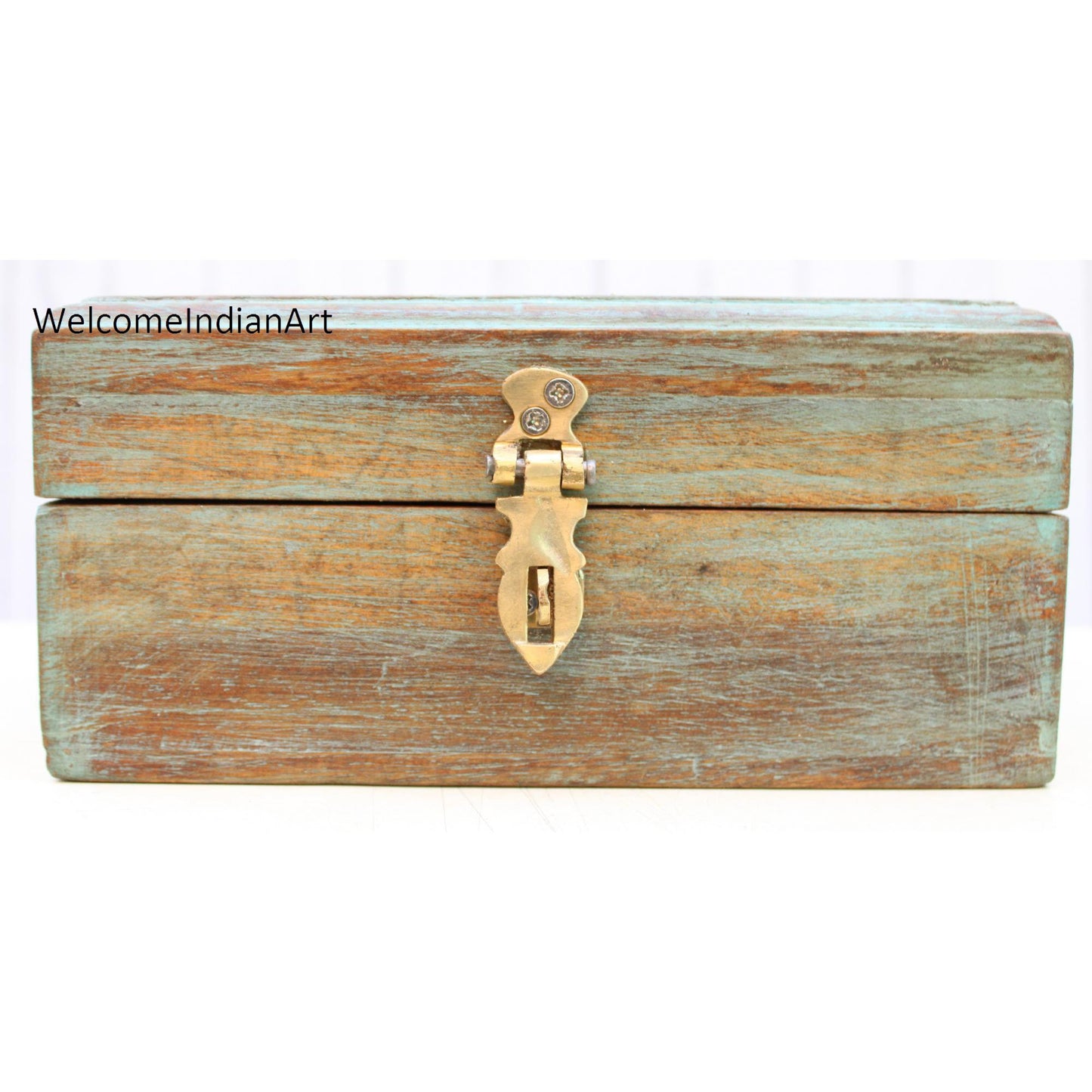 Old Wooden Box Handcrafted Jewelry Storage