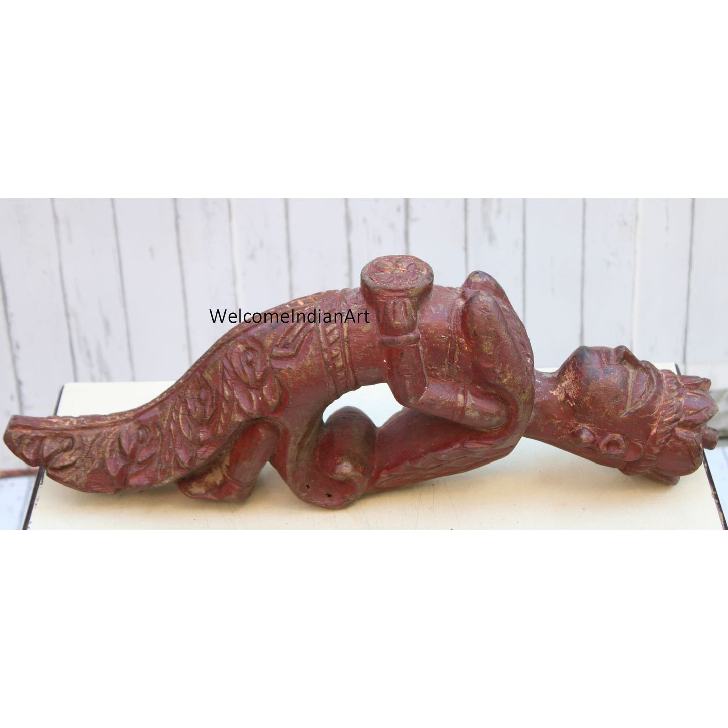 Antique Carved Wooden Figurines Vintage Model 1
