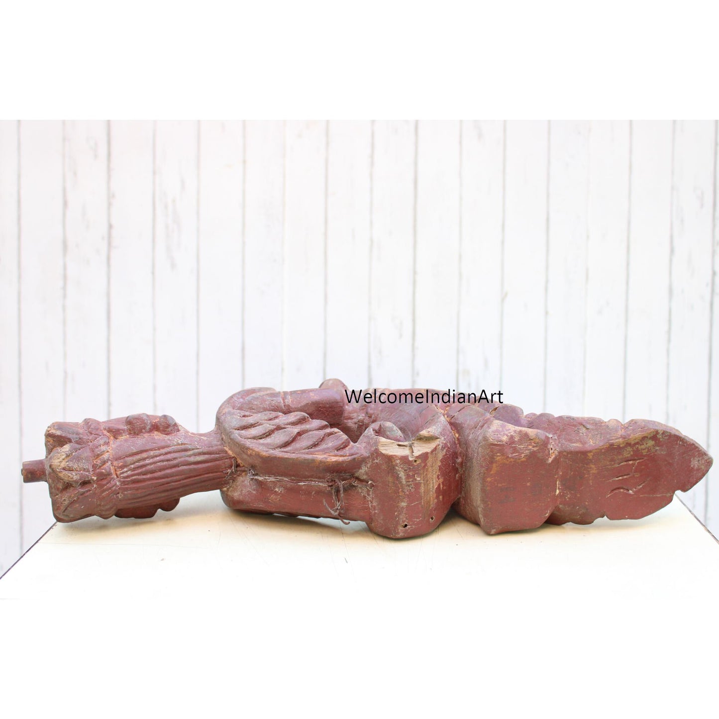 Antique Carved Wooden Figurines Vintage Model 1