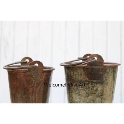 Antique Iron Bucket And Tub Model 1