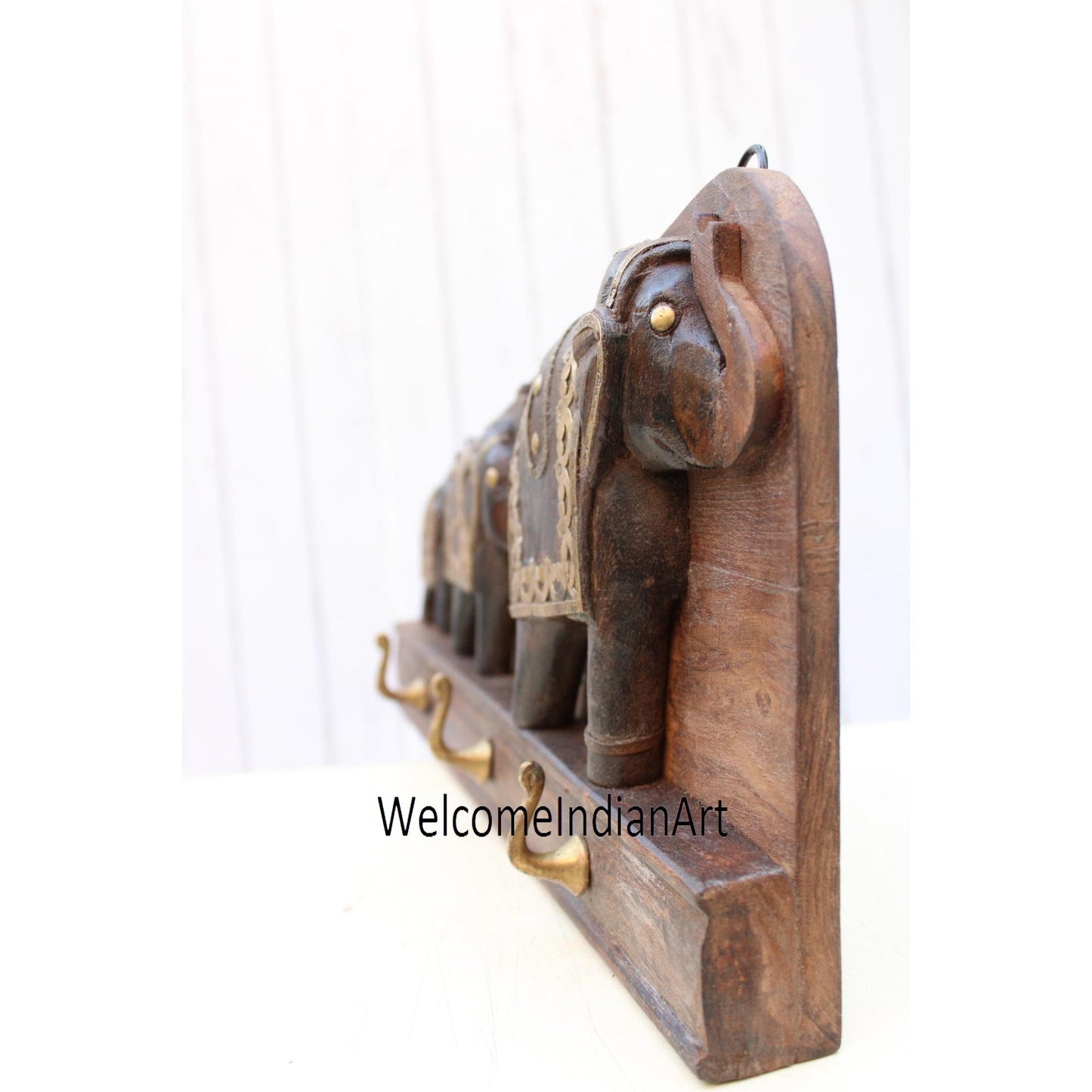 Old Wooden Hook Key Hanger Wood