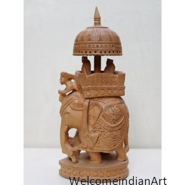 Wooden Elephant Figurines Set Of Model 1