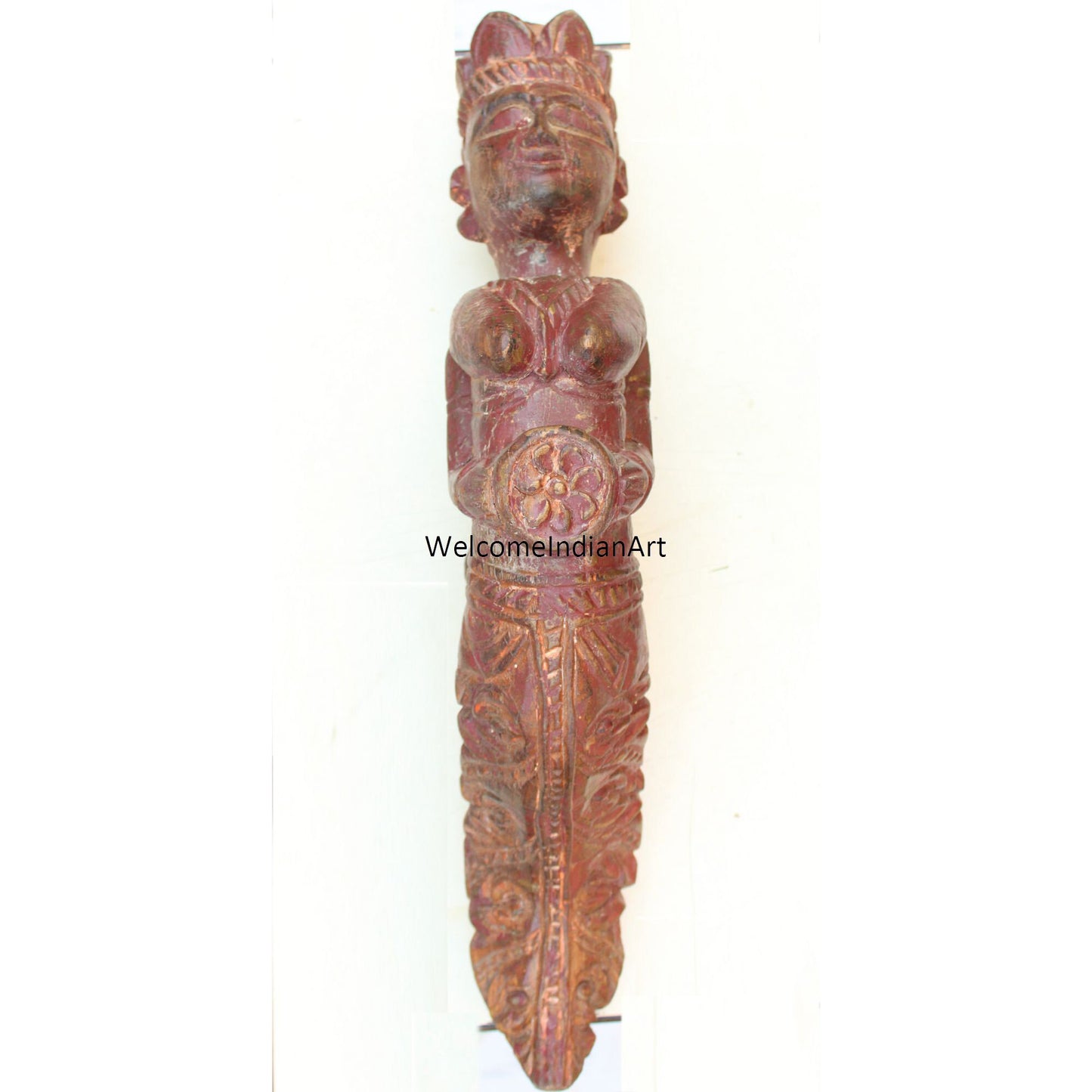 Antique Carved Wooden Figurines Vintage Model 1