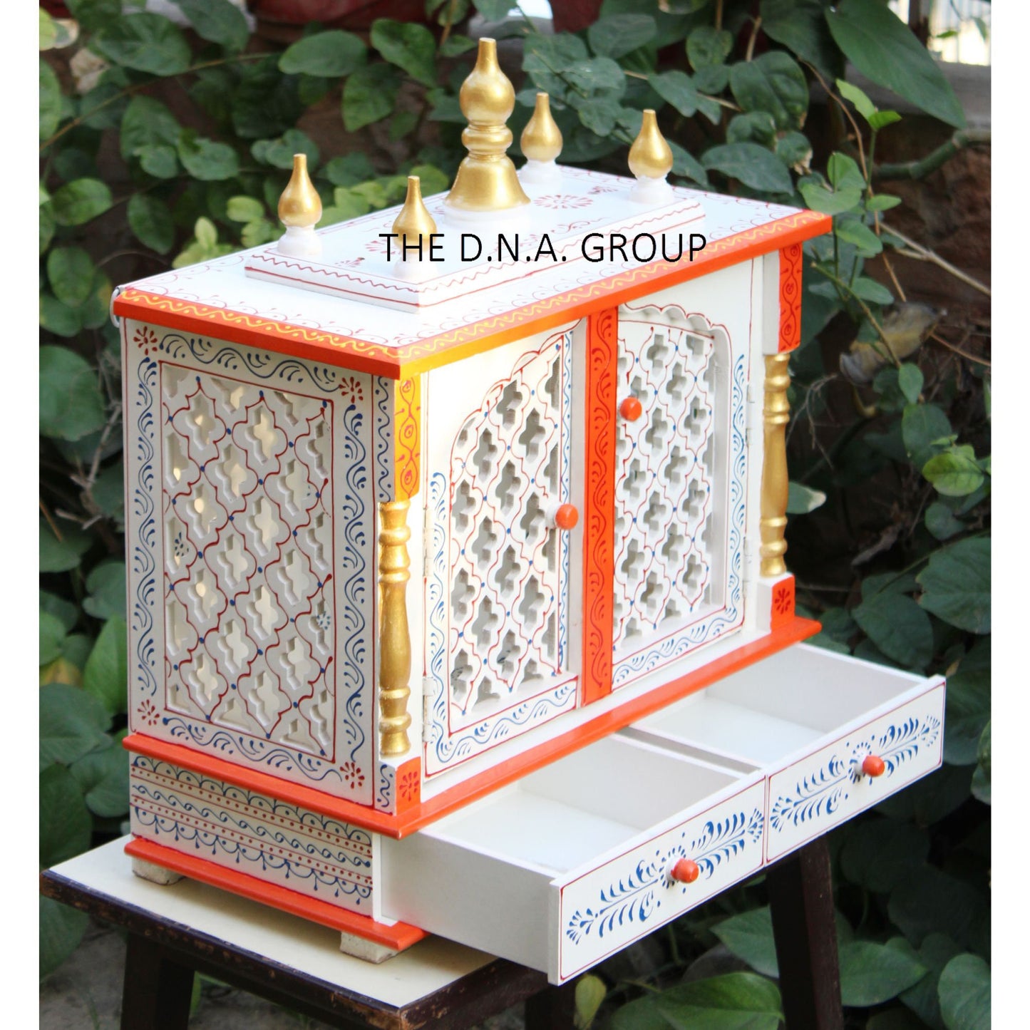 Handmade Wooden Temple /Pooja Mandir with LED