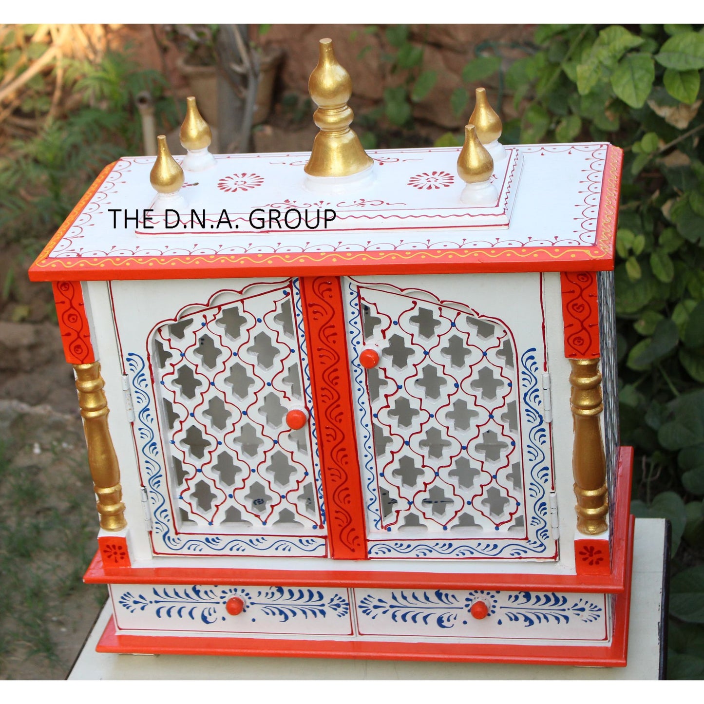 Handmade Wooden Temple /Pooja Mandir with LED
