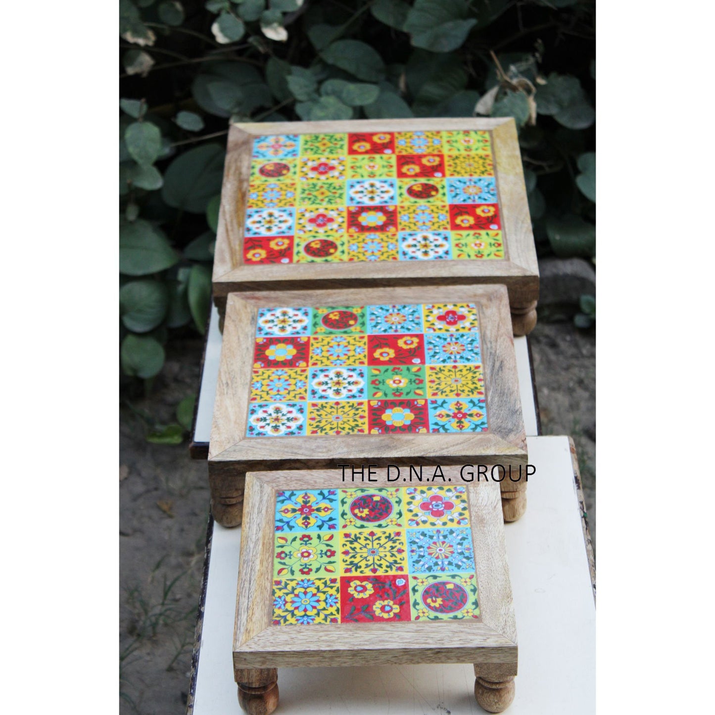 Decorative Wooden Bajot – Traditional Handcrafted Stool