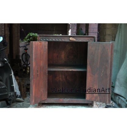Wooden Cupboard, Old Primitive Cabinet, Model 1