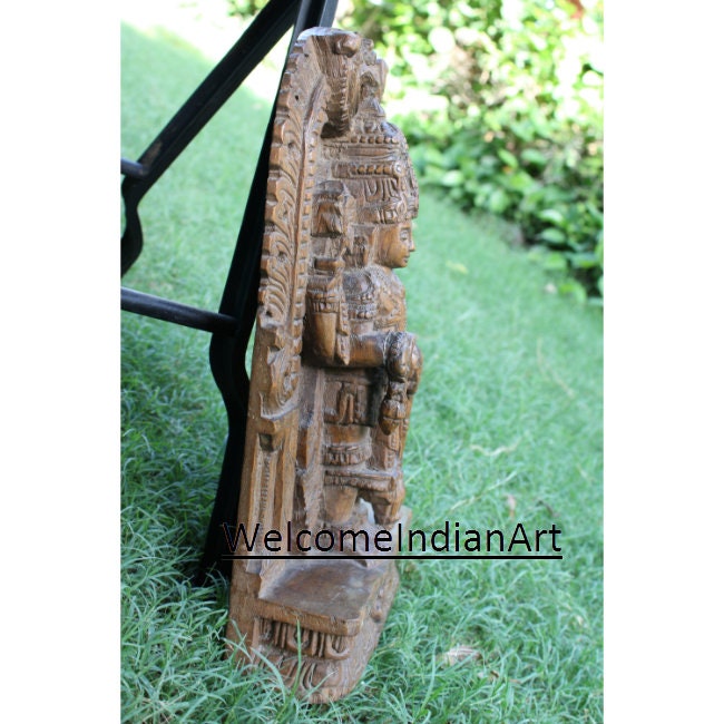 2 Antique Lord Vishnu Statue Rustic