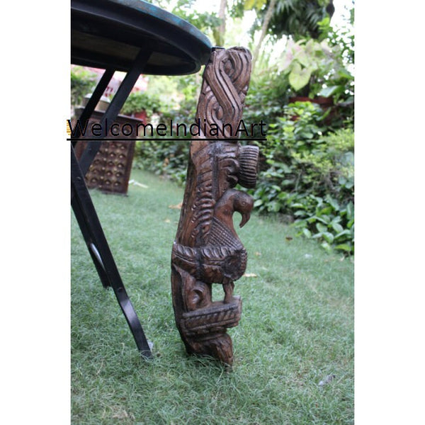 Antique Wooden Carved Head Board Wood