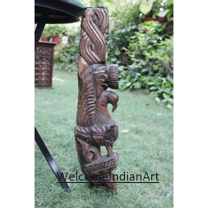 Antique Wooden Carved Head Board Wood