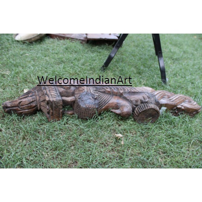 Antique Wooden Carved Head Board Wood