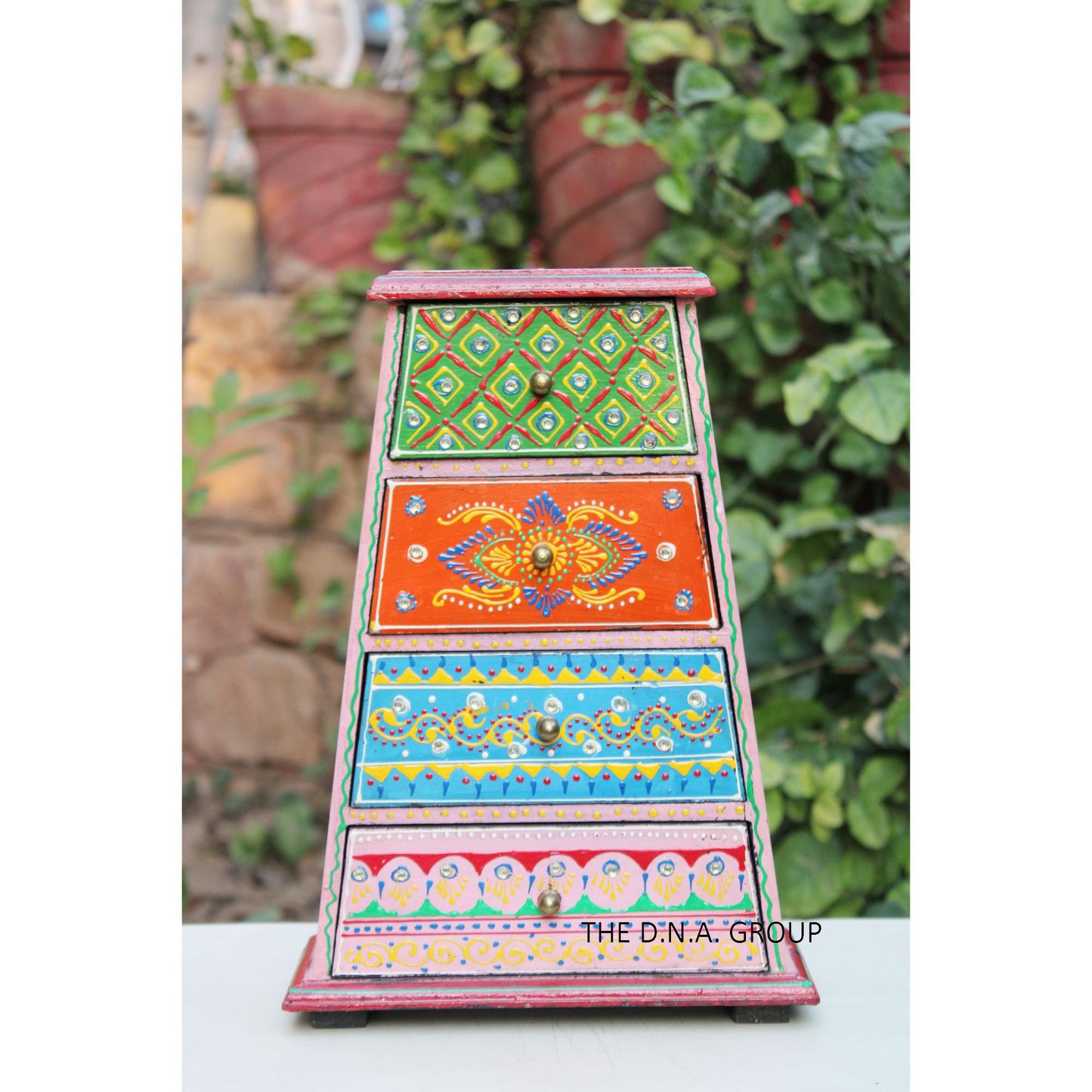 Wood Handpainted Colourful Drawer Compartment Model 1