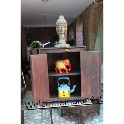 Wooden Cupboard, Old Primitive Cabinet, Model 1