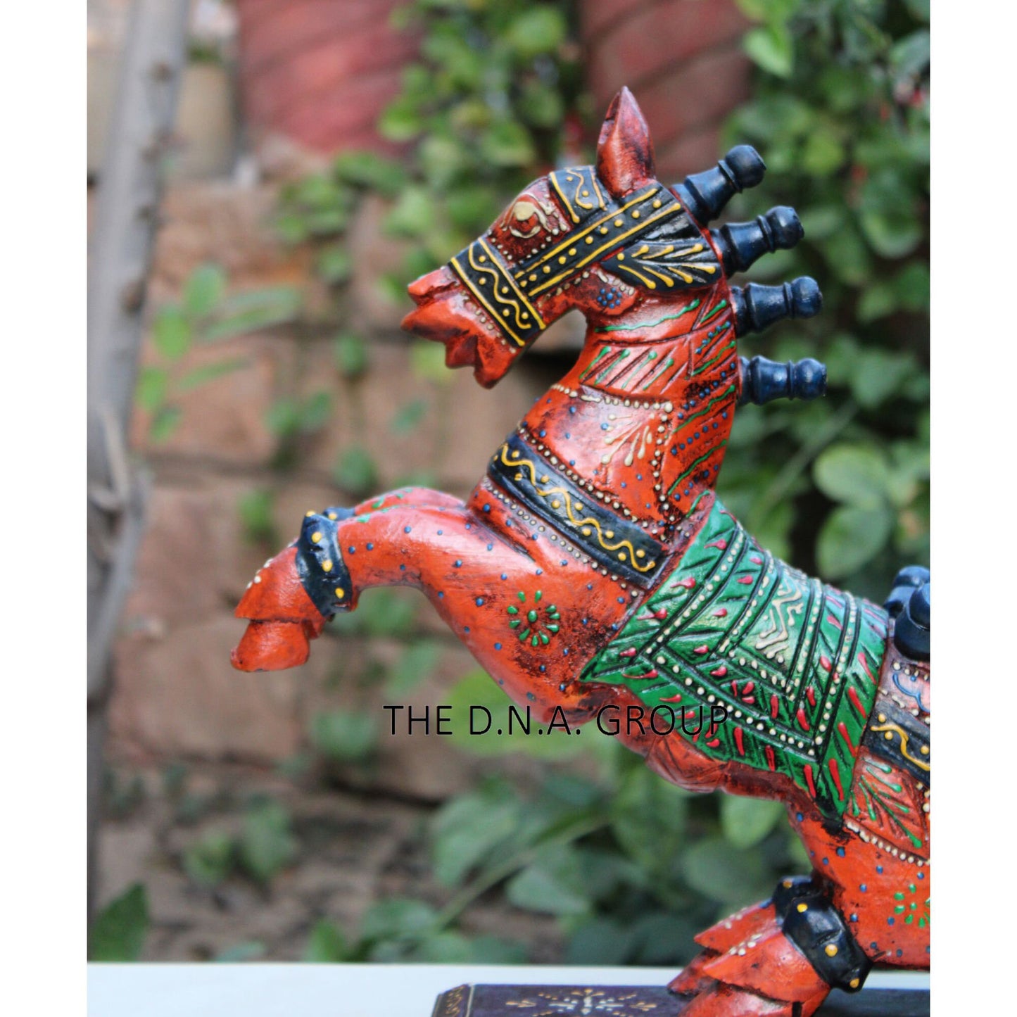 Wooden Handpainted Carved Horse Artistry Unique
