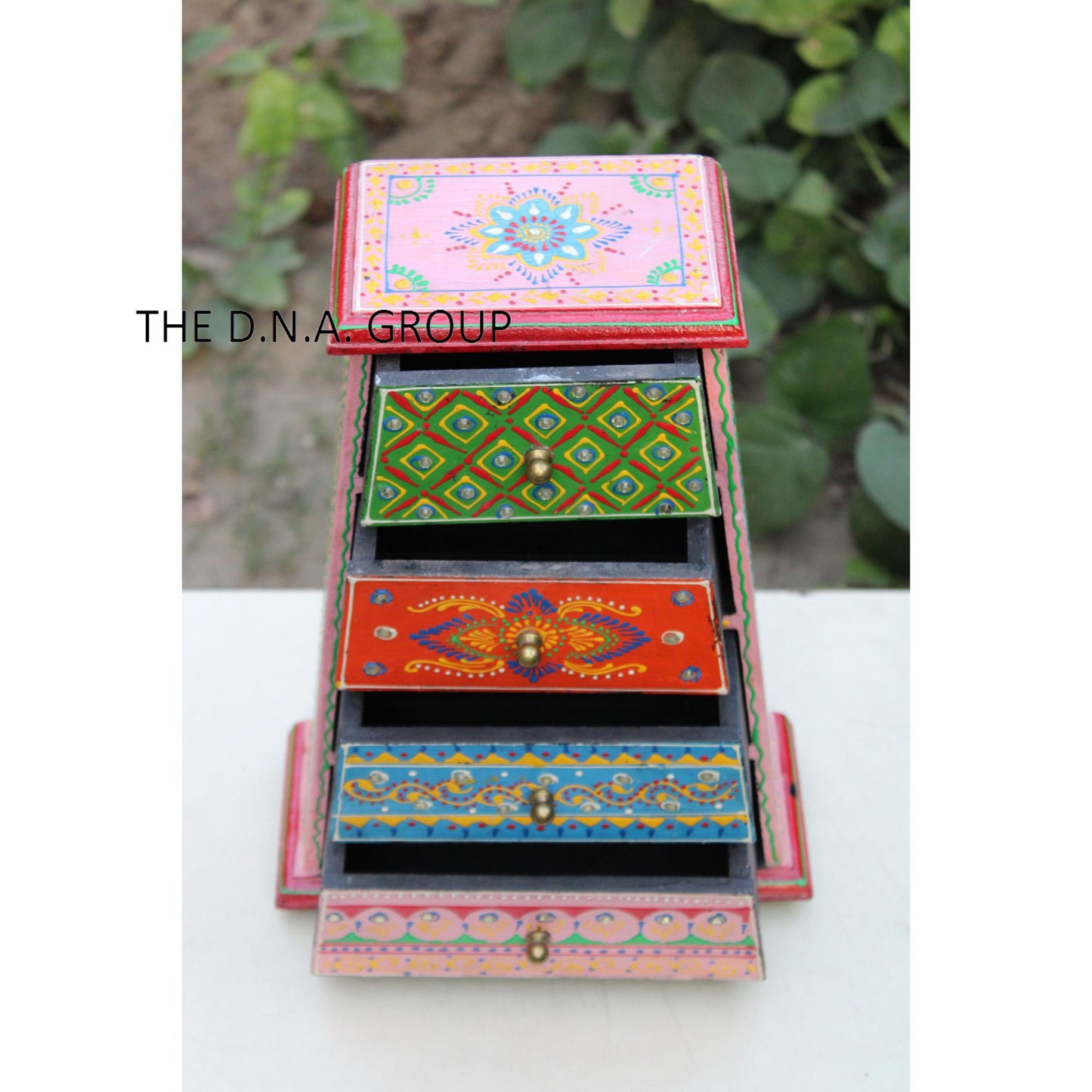 Wood Handpainted Colourful Drawer Compartment Model 1