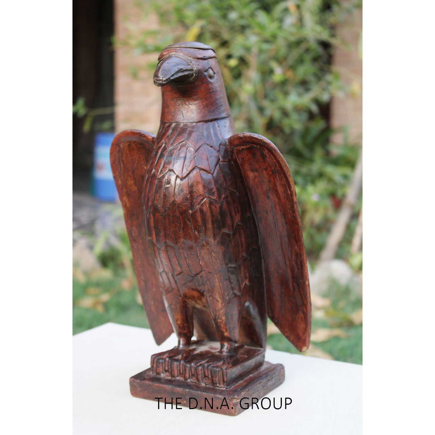 Handmade Antique Wooden Bird Statue Art