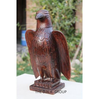 Handmade Antique Wooden Bird Statue Art