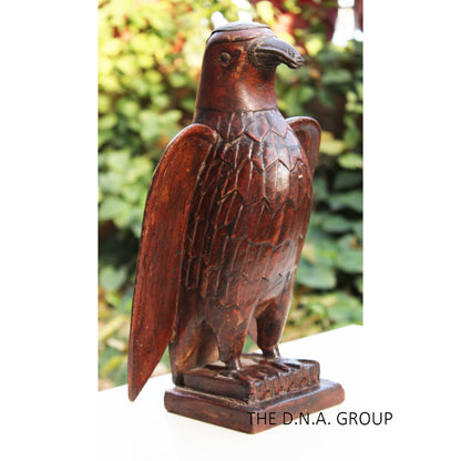 Handmade Antique Wooden Bird Statue Art