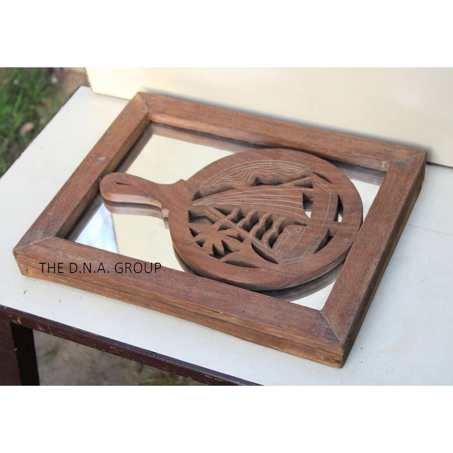 Wooden Old Mirror Frame, Antique Model 1