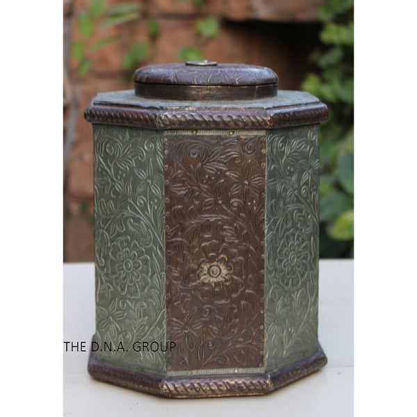 Antique Wooden Brass Fitted Box Model1 Long Brassbox