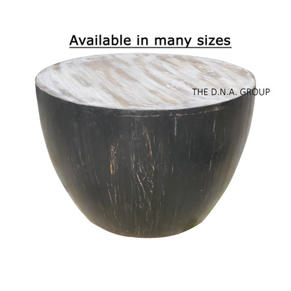 Wood Coffee Table, Drum Shape 10X10X10