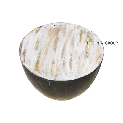 Wood Coffee Table, Drum Shape 10X10X10
