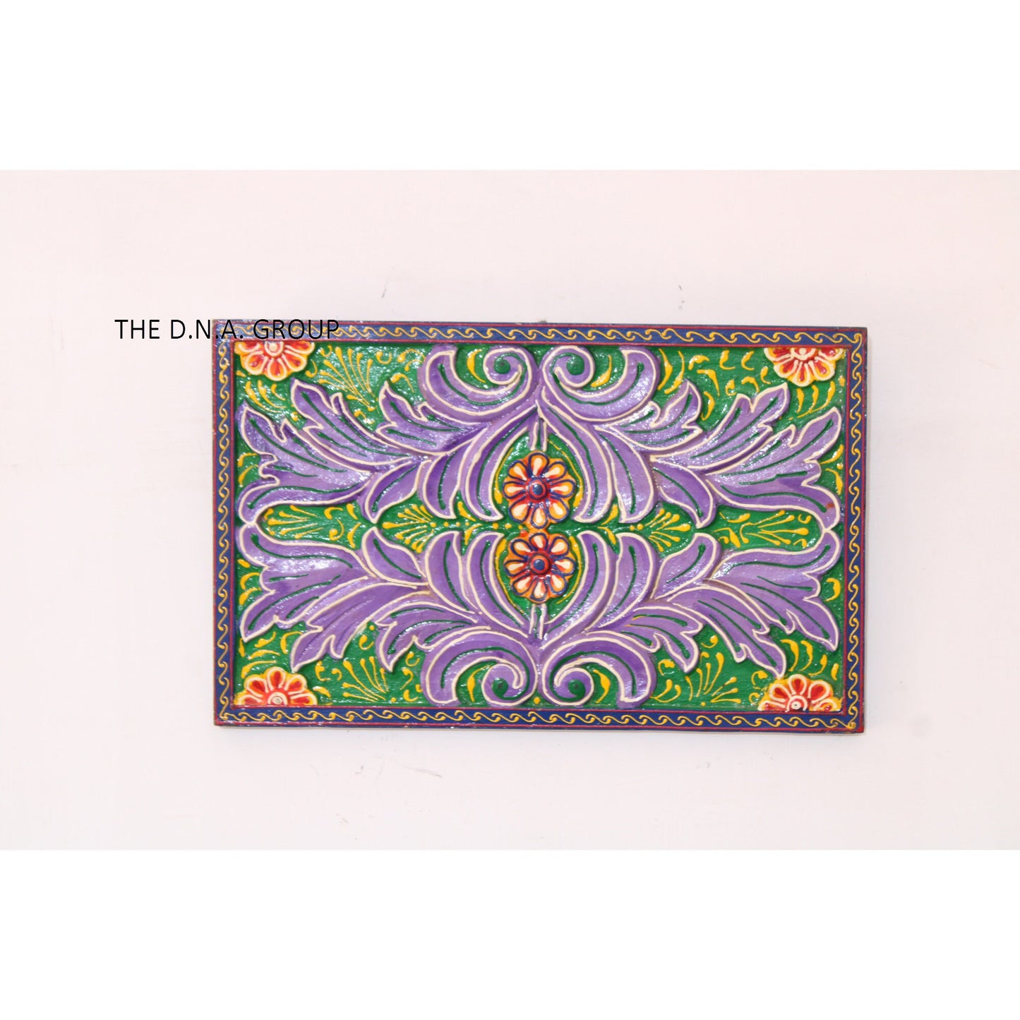 Wooden Wall Art Hand Painted Flower Pattern