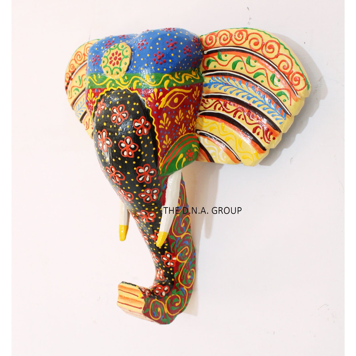 Wooden Hand Carved Elephant Wall Pattern 1