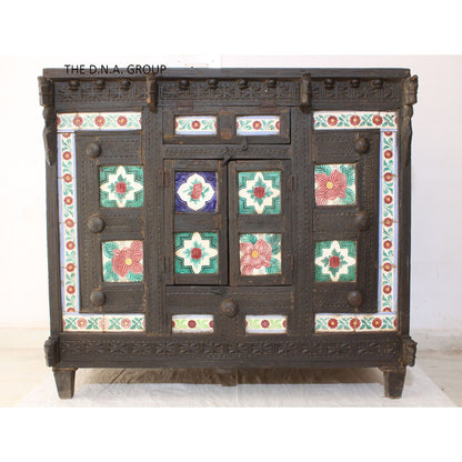Antique Indian Wooden Damchiya Old Wood