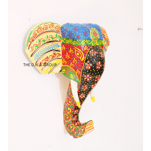 Wooden Hand Carved Elephant Wall Pattern 1
