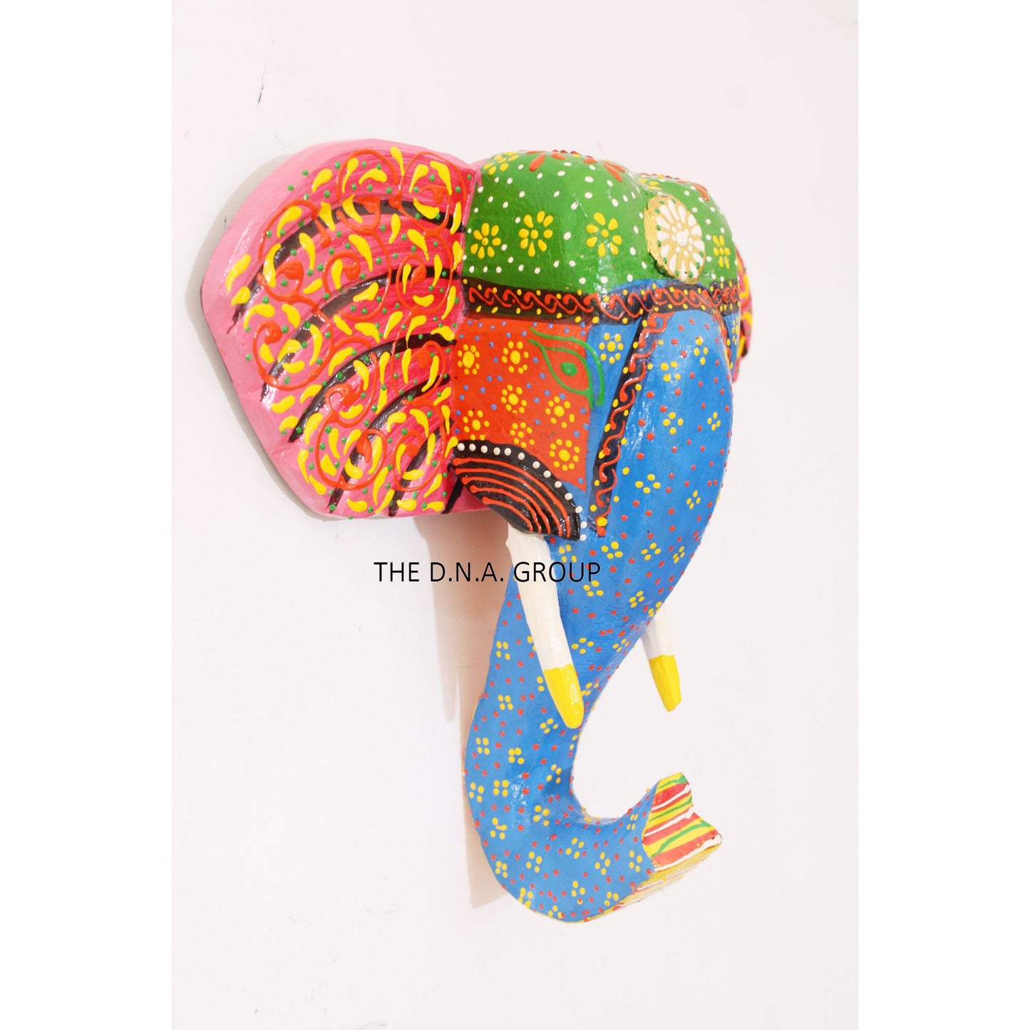 Wooden Hand Carved Elephant Wall Pattern 1
