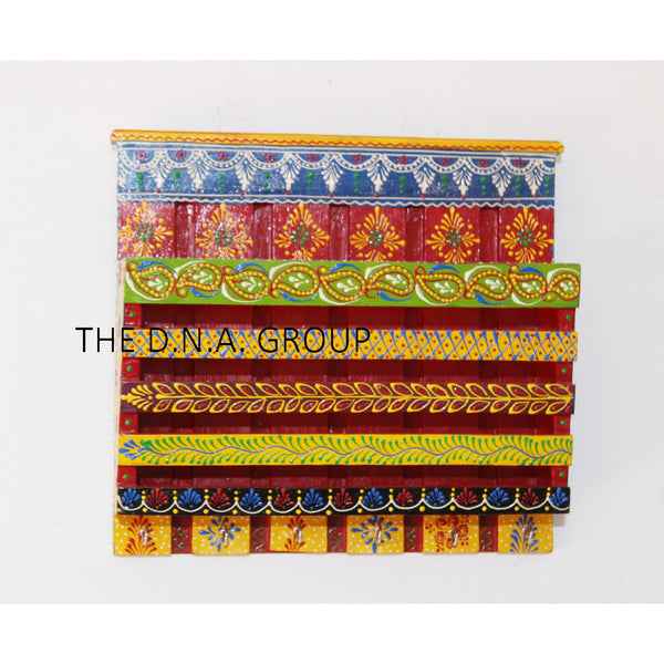 Wooden Hand Painted Magazine Holder with