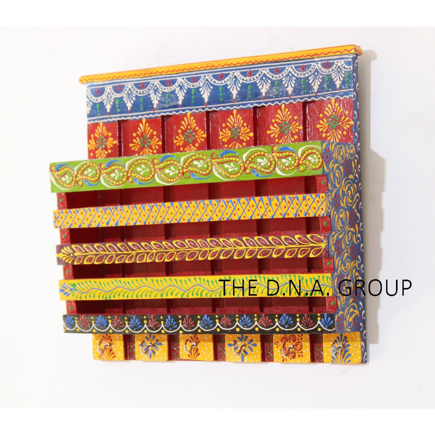 Wooden Hand Painted Magazine Holder with