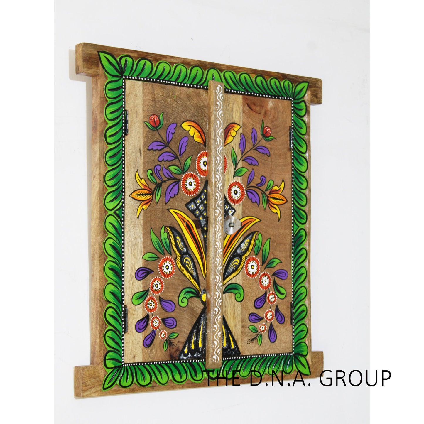 Wooden Handmade Floral Hand Painted Window