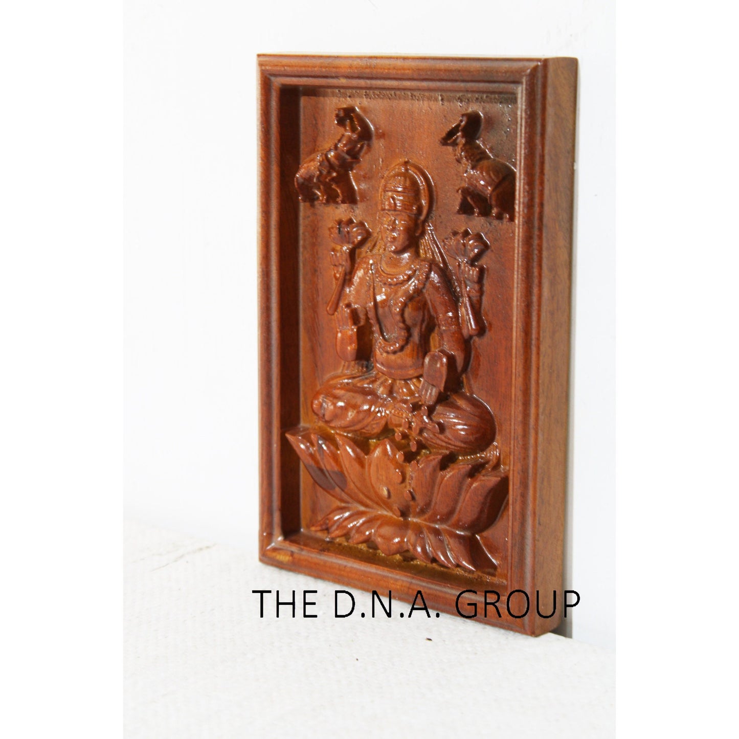 Wooden Wall Art Panel Goddess Laxmi Ji