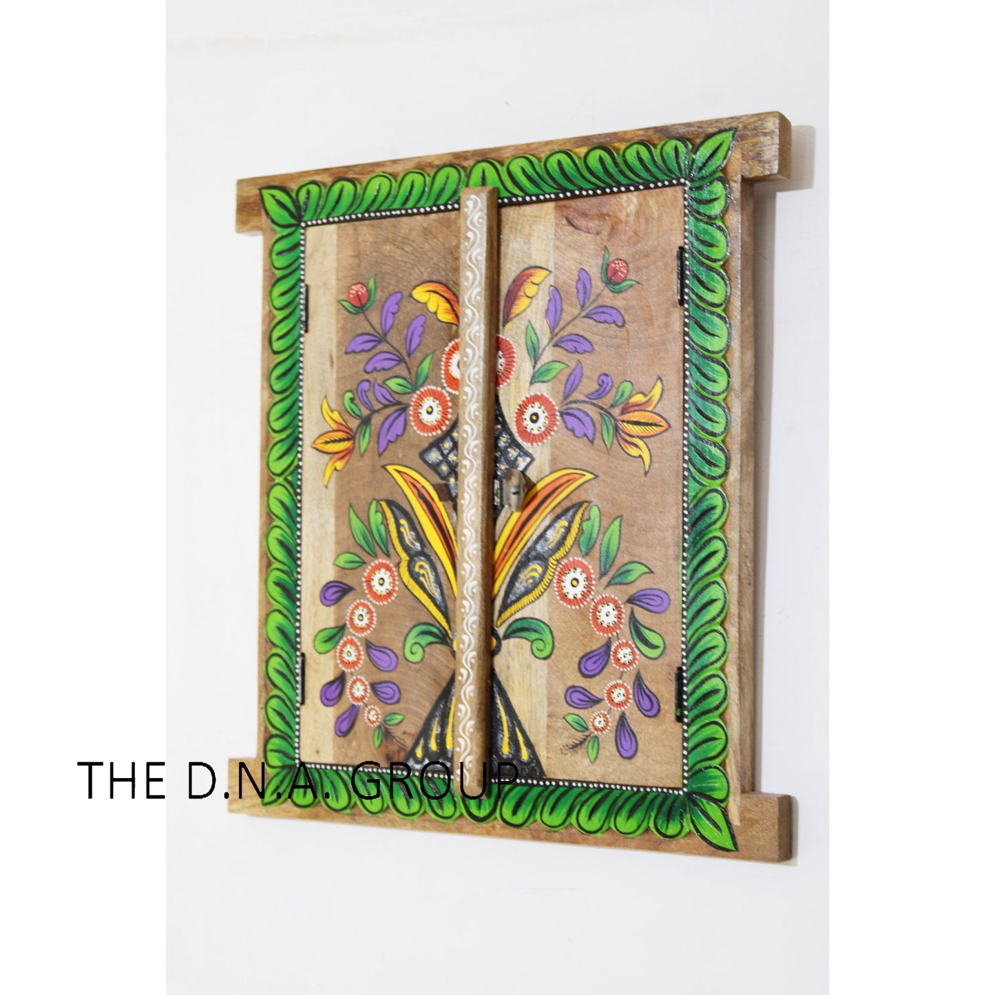 Wooden Handmade Floral Hand Painted Window