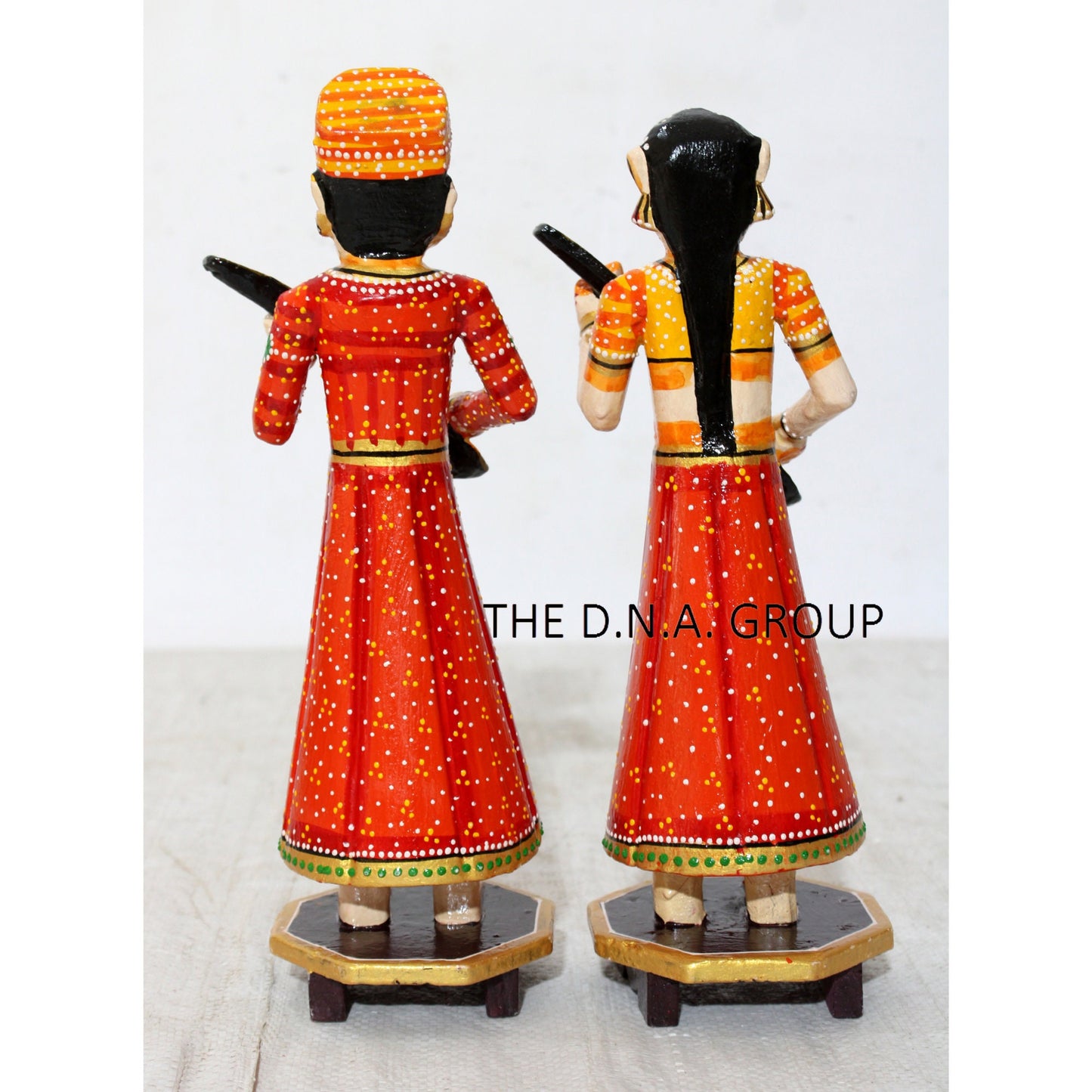 Handmade Standing Wooden Musical Statue Pattern 1