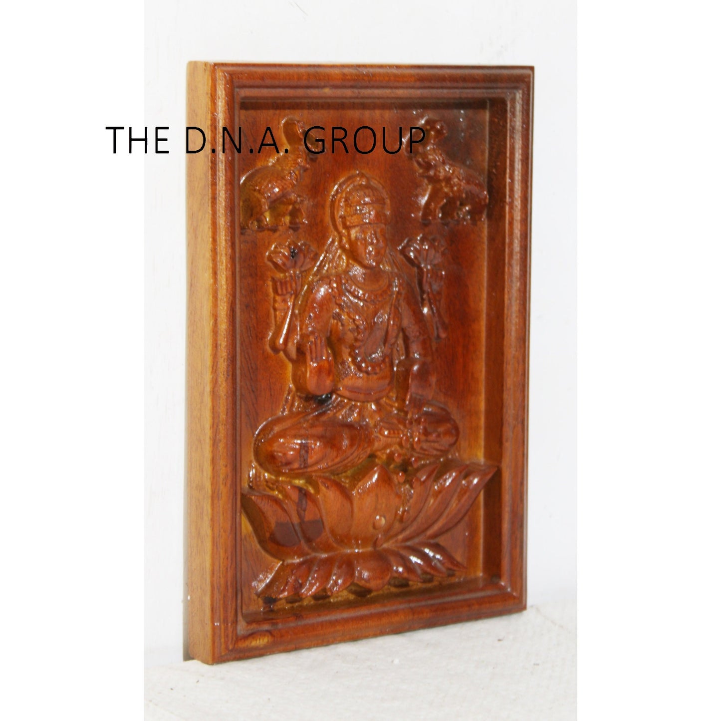 Wooden Wall Art Panel Goddess Laxmi Ji