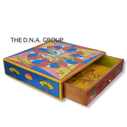 Wooden Drawer Box Hand Painted Wood