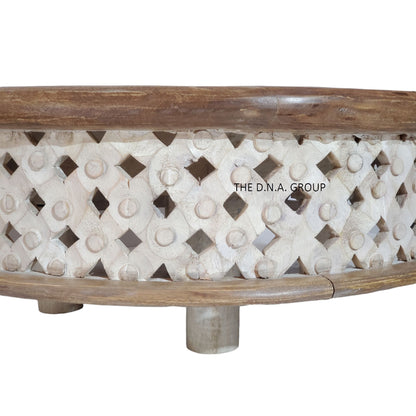 Round Wooden Coffee Table 4 Wood