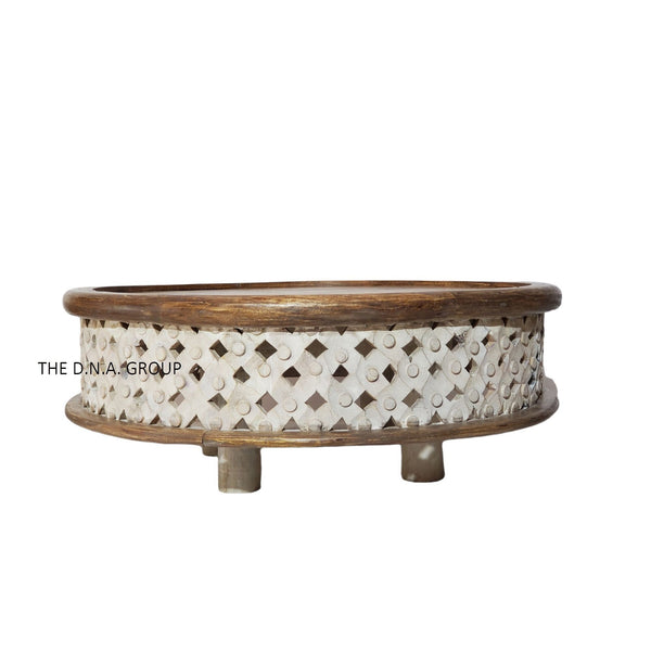 Round Wooden Coffee Table 4 Wood