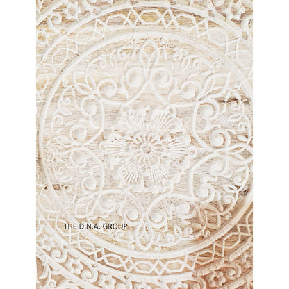 White Flower Wood Wall Decor, Model 1