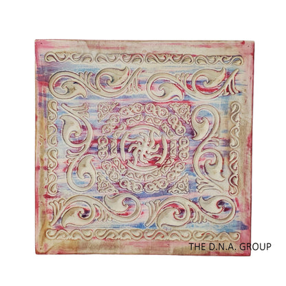 Wooden Hand Carved Floral Wall Model 1