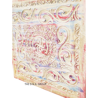 Wooden Hand Carved Floral Wall Model 1