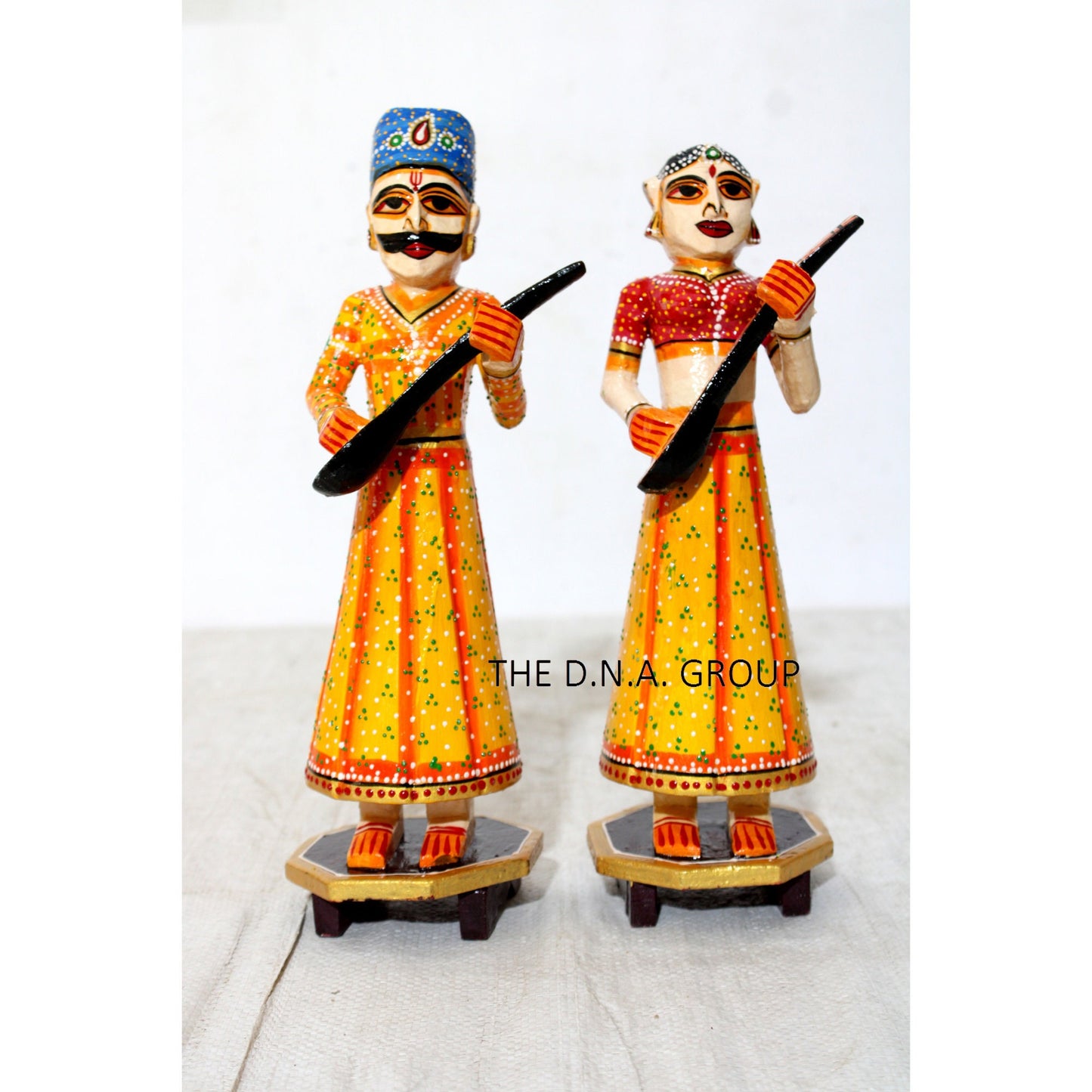 Handmade Standing Wooden Musical Statue Pattern 1