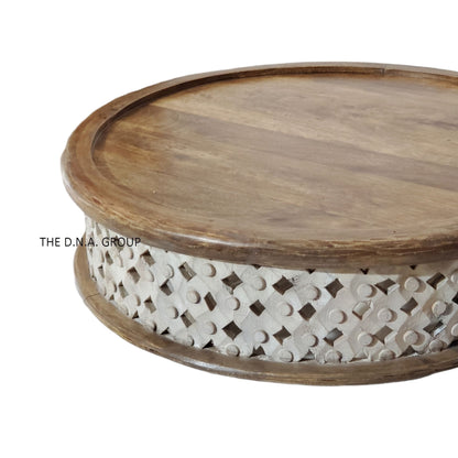 Round Wooden Coffee Table 4 Wood
