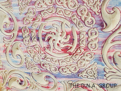 Wooden Hand Carved Floral Wall Model 1