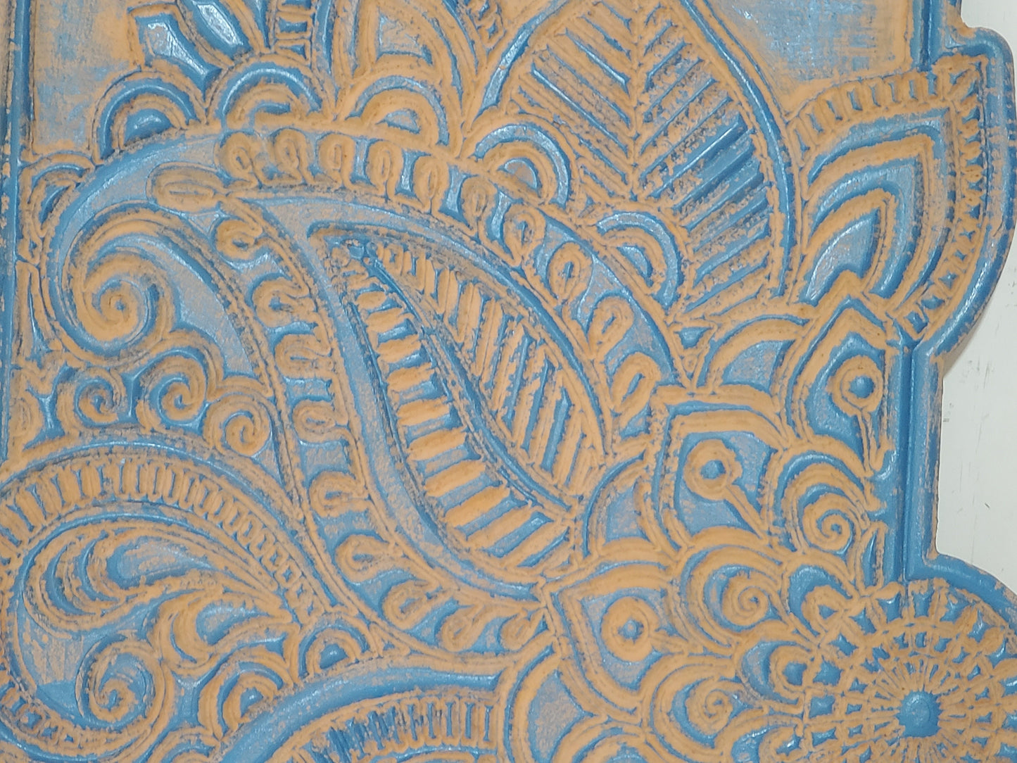 Wooden Hand Painted Floral Pattern, Model 1
